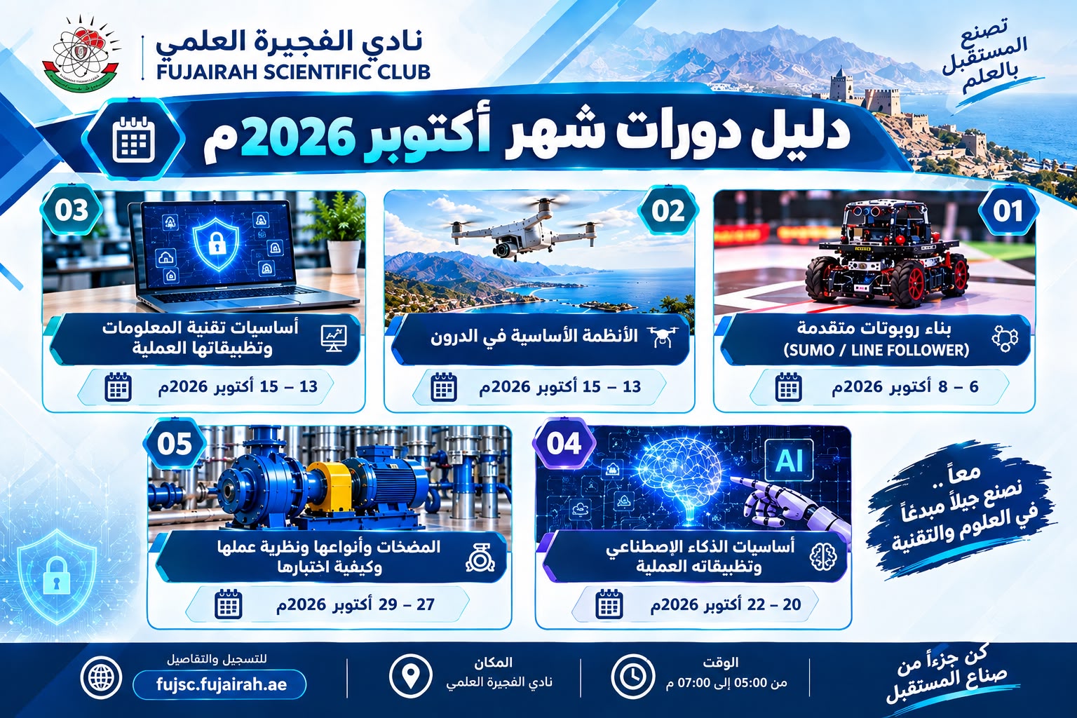 دليل دورات شهر أكتوبر 2026