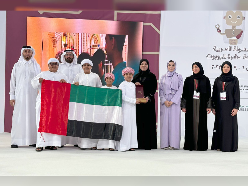 نادي الفجيرة العلمي يحرز المركز الثاني بفئة أفضل تصميم بالبطولة العربية الـ 14 للروبوت 2023